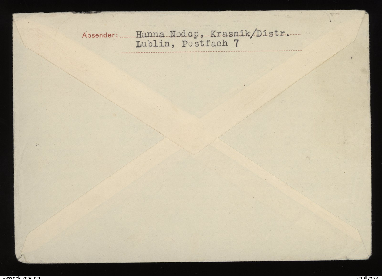 General Government 1942 Krasnik Stationery Envelope To Bremen__(11028) - Generalregierung