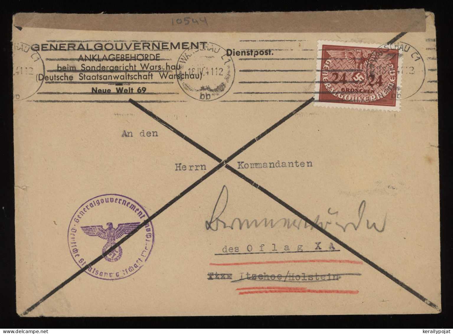 General Government 1941 Warschau Cover__(10544) - Generalregierung