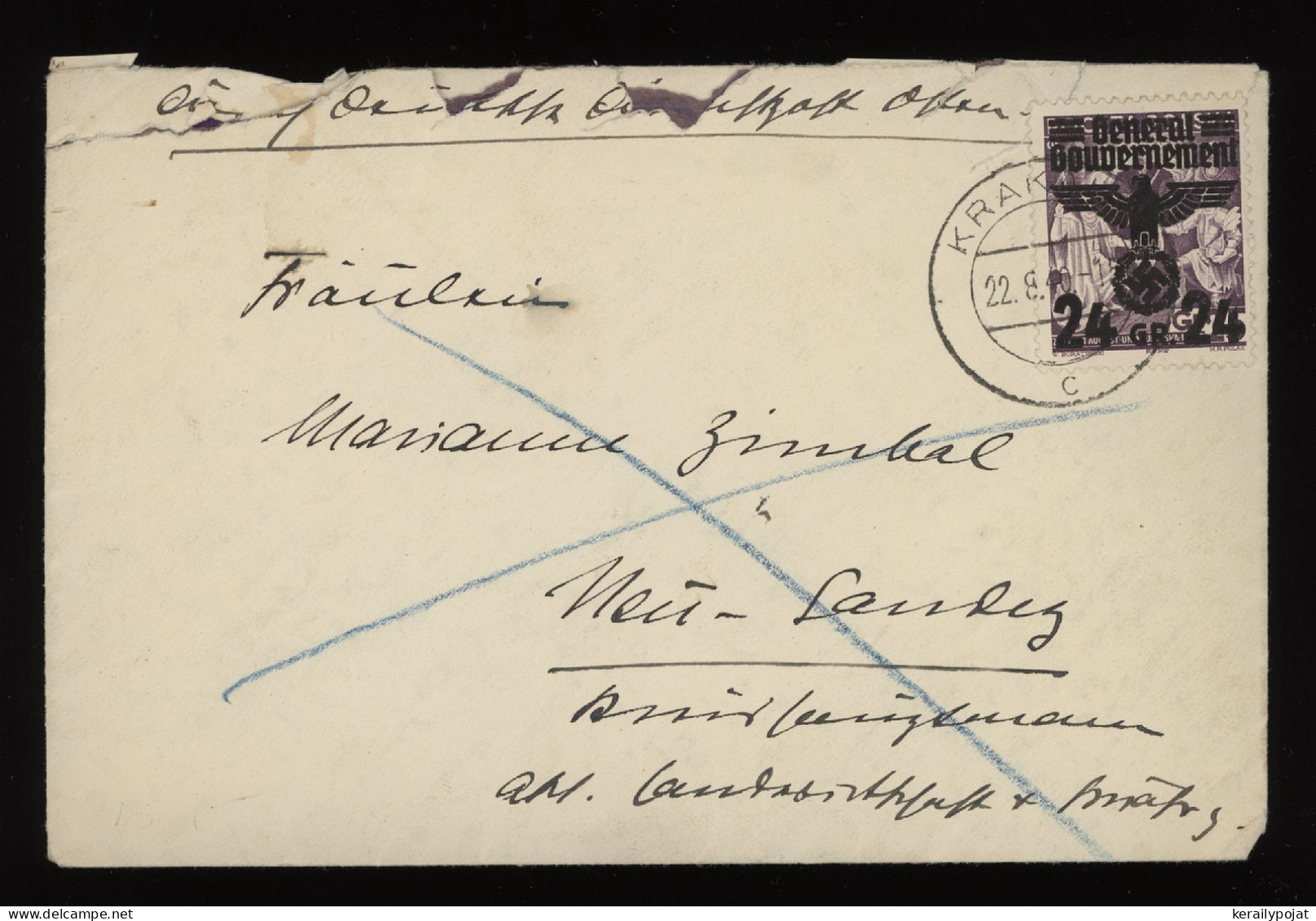 General Government 1940 Krakau Cover__(10614) - Gouvernement Général