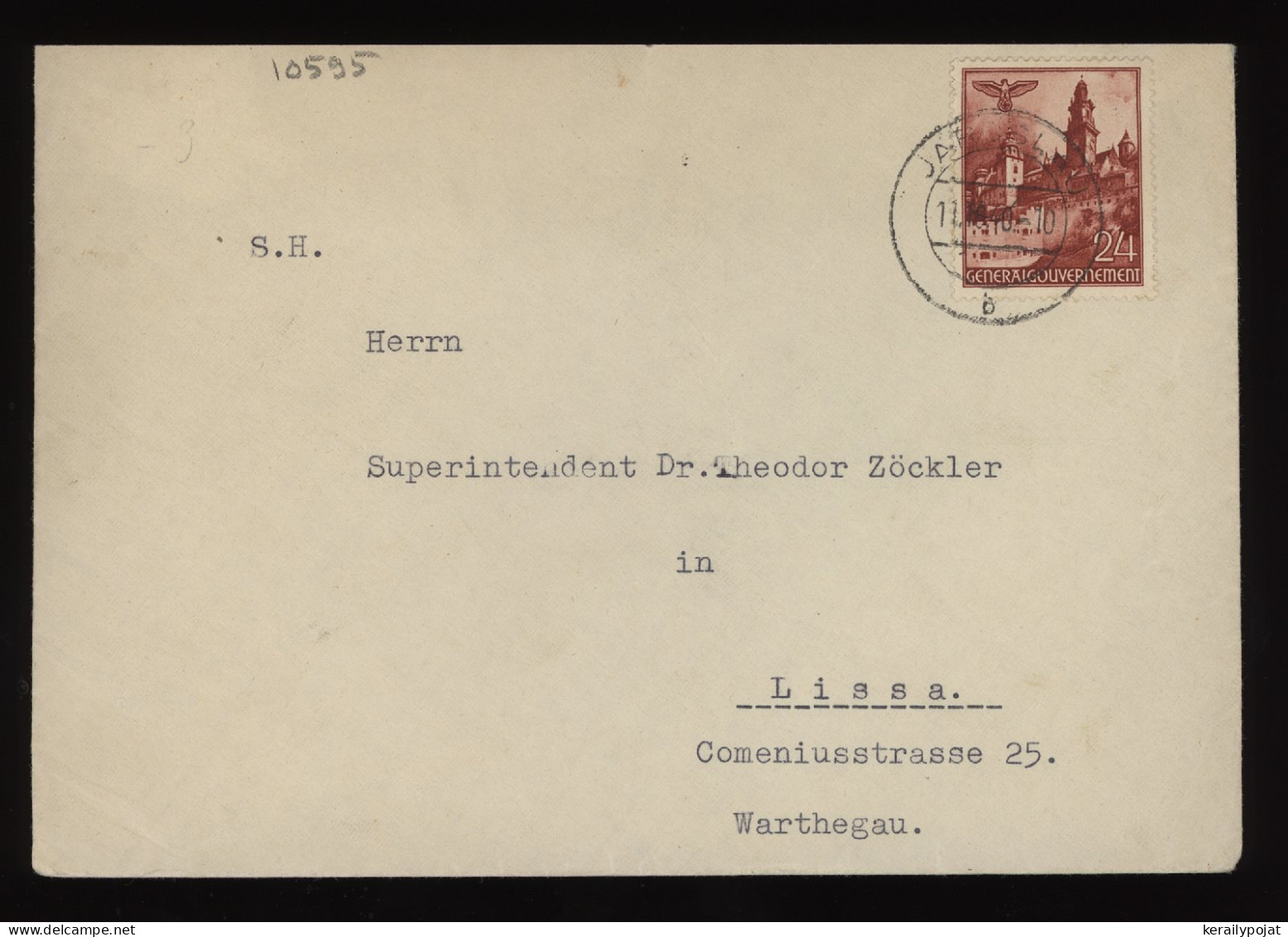 General Government 1940 Jaroslau Cover To Lissa__(10595) - Algemene Overheid