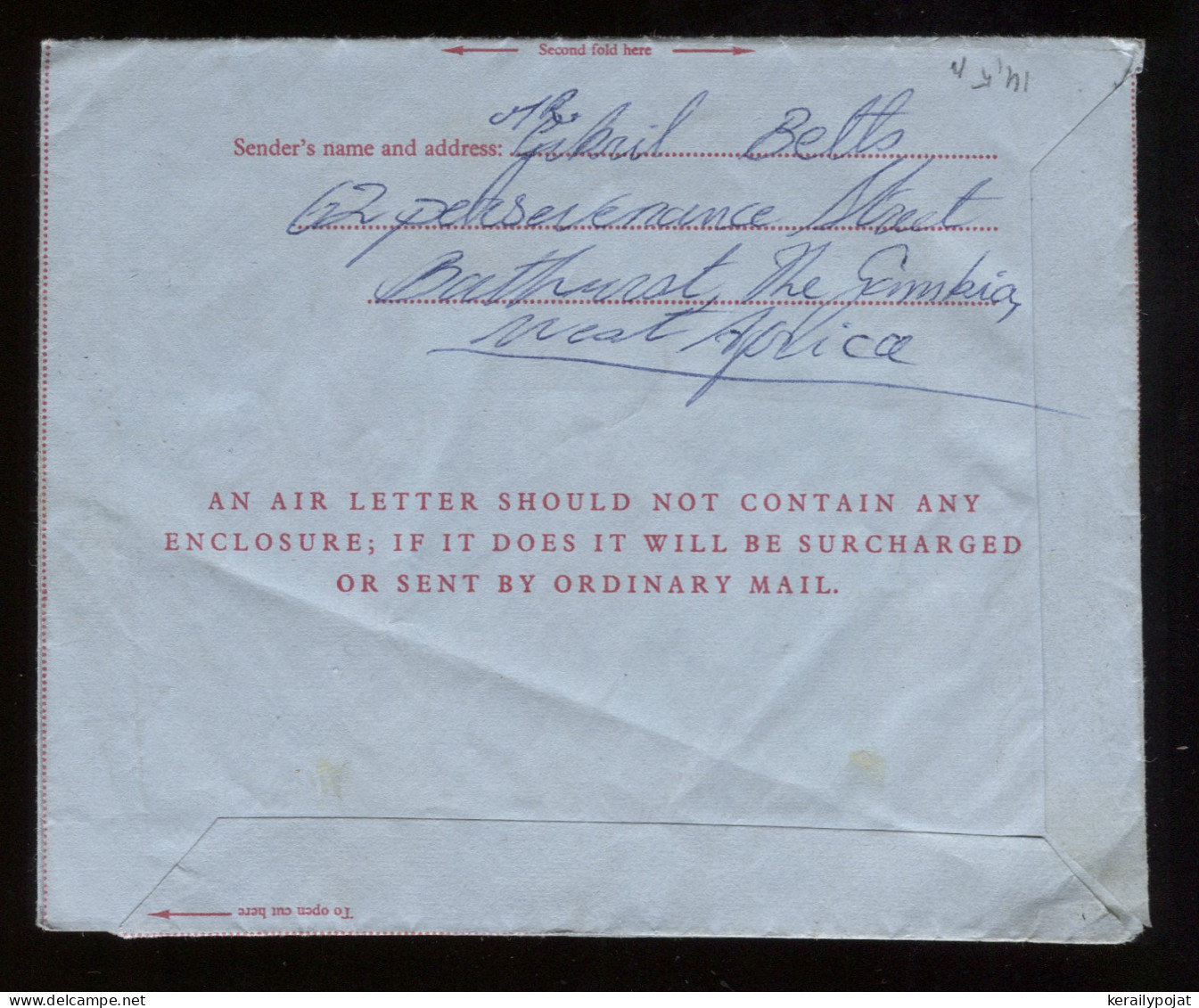 Gambia 1968 Barhurst Air Letter To Finland__(9235) - Gambia (1965-...)