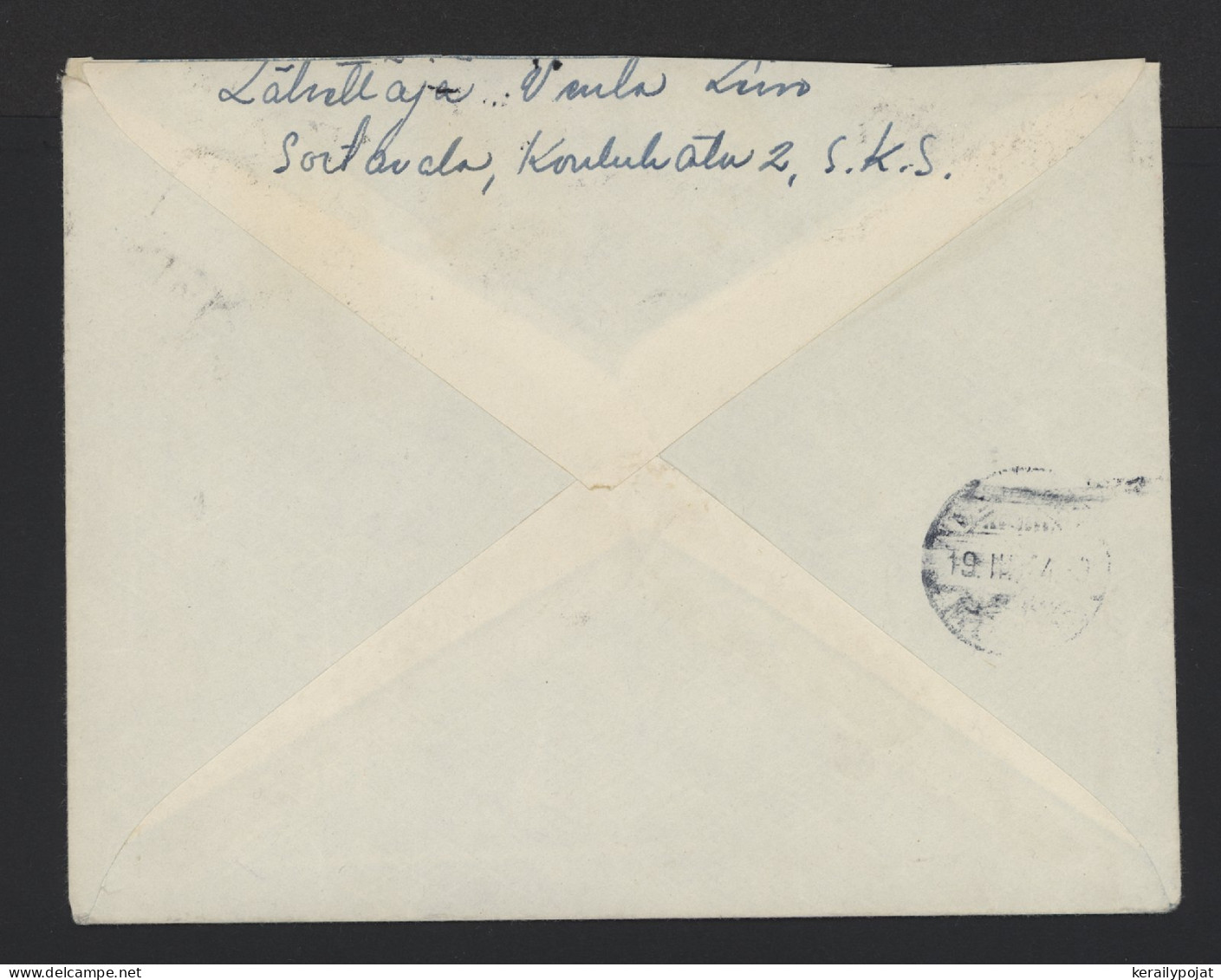 Finland 1944 Sortavala Registered Cover__(10378) - Lettres & Documents