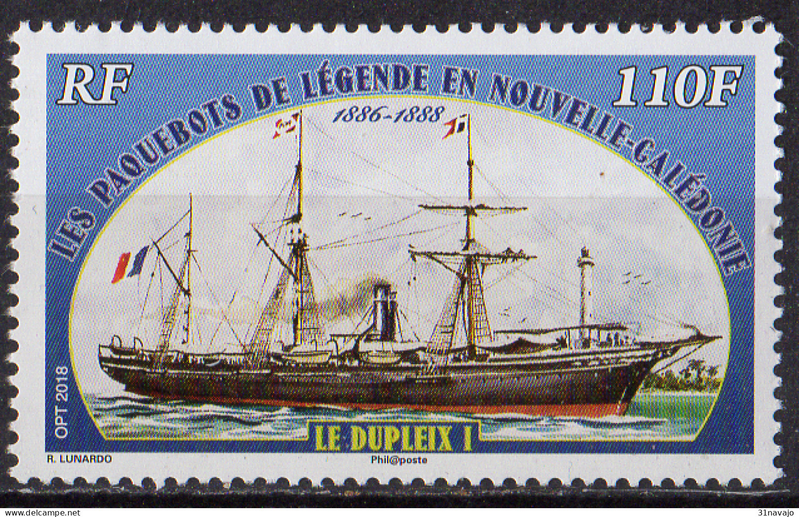 NOUVELLE CALEDONIE - Paquebot "Le Dupleix" - Unused Stamps