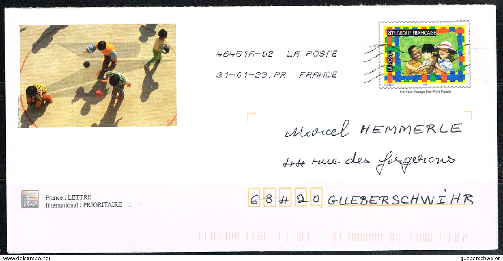 L-DIV 120 - FRANCE Entier Postal Enveloppe Illustrée Thème Enfance - Standard- Und TSC-Briefe (vor 1995)