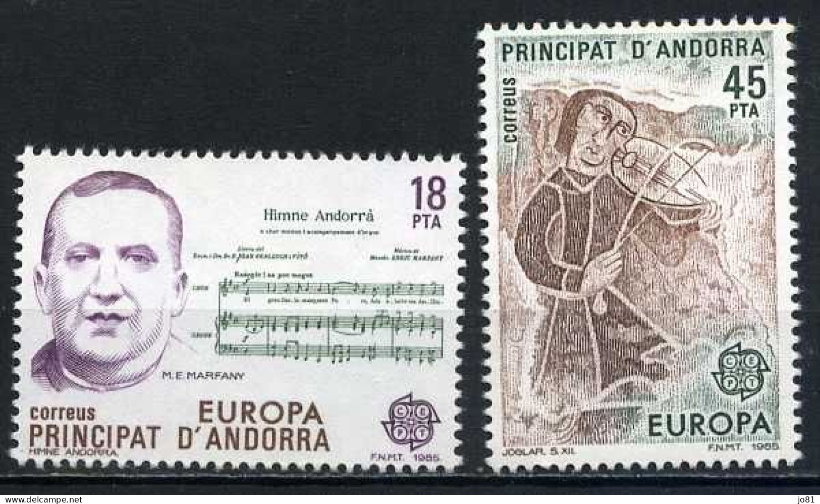 Andorre Espagnol YT 172-173 Neuf Sans Charnière XX MNH Europa 1985 - Nuevos