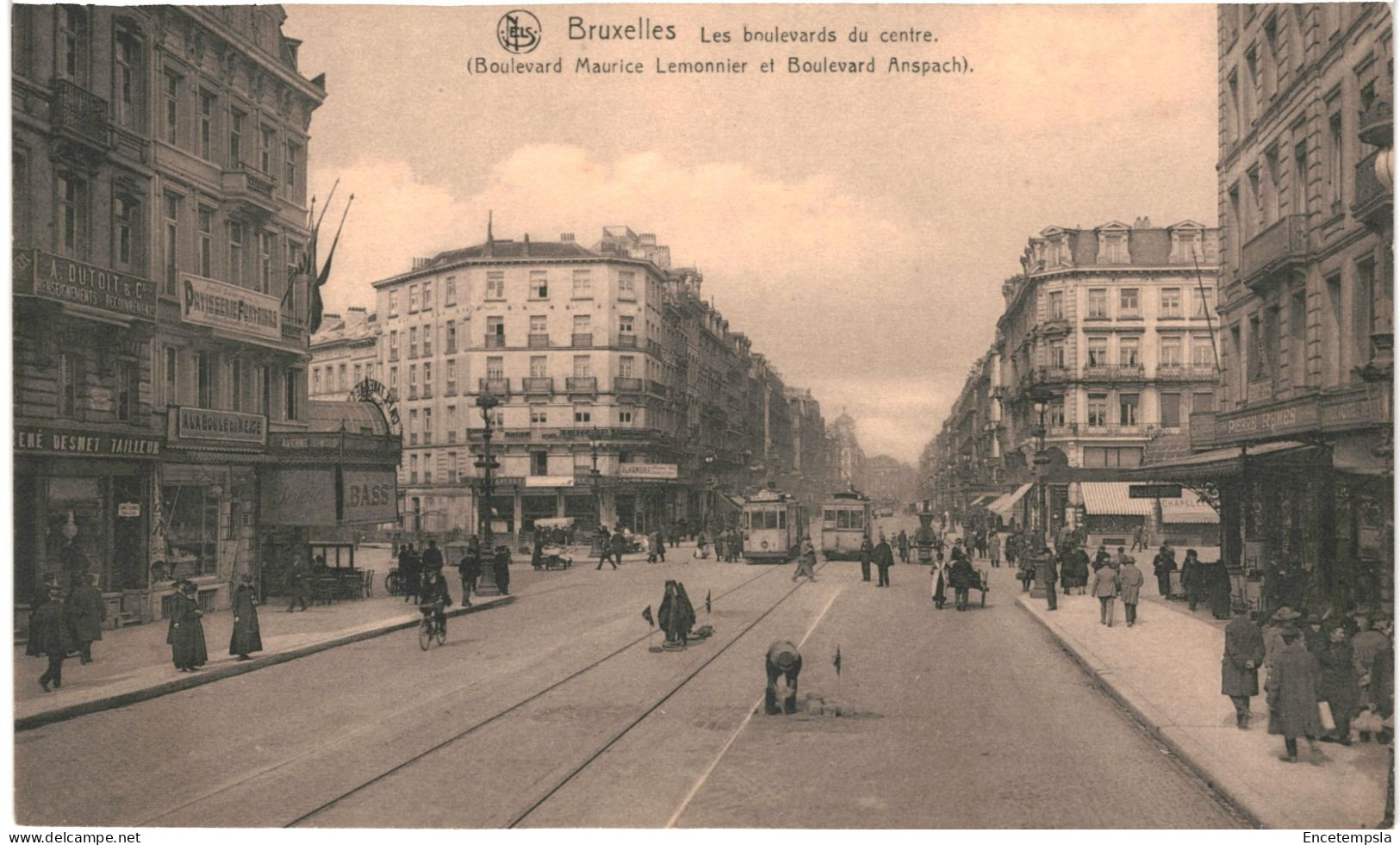 CPA Carte Postale Belgique Bruxelles Boulevard Anspach  Et Maurice Lemonier VM78895 - Corsi