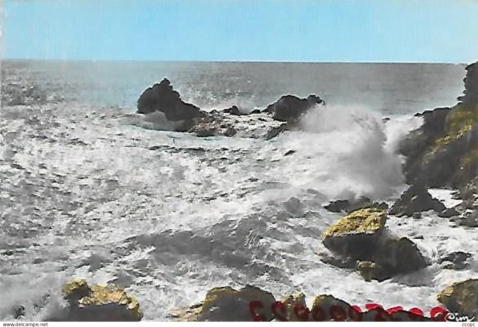 Cachet Val D'oise 95 Sur CPM Porquerolles Un Coup De Mer Sur Les Falaises Et Le Phare - Algemene Zegels