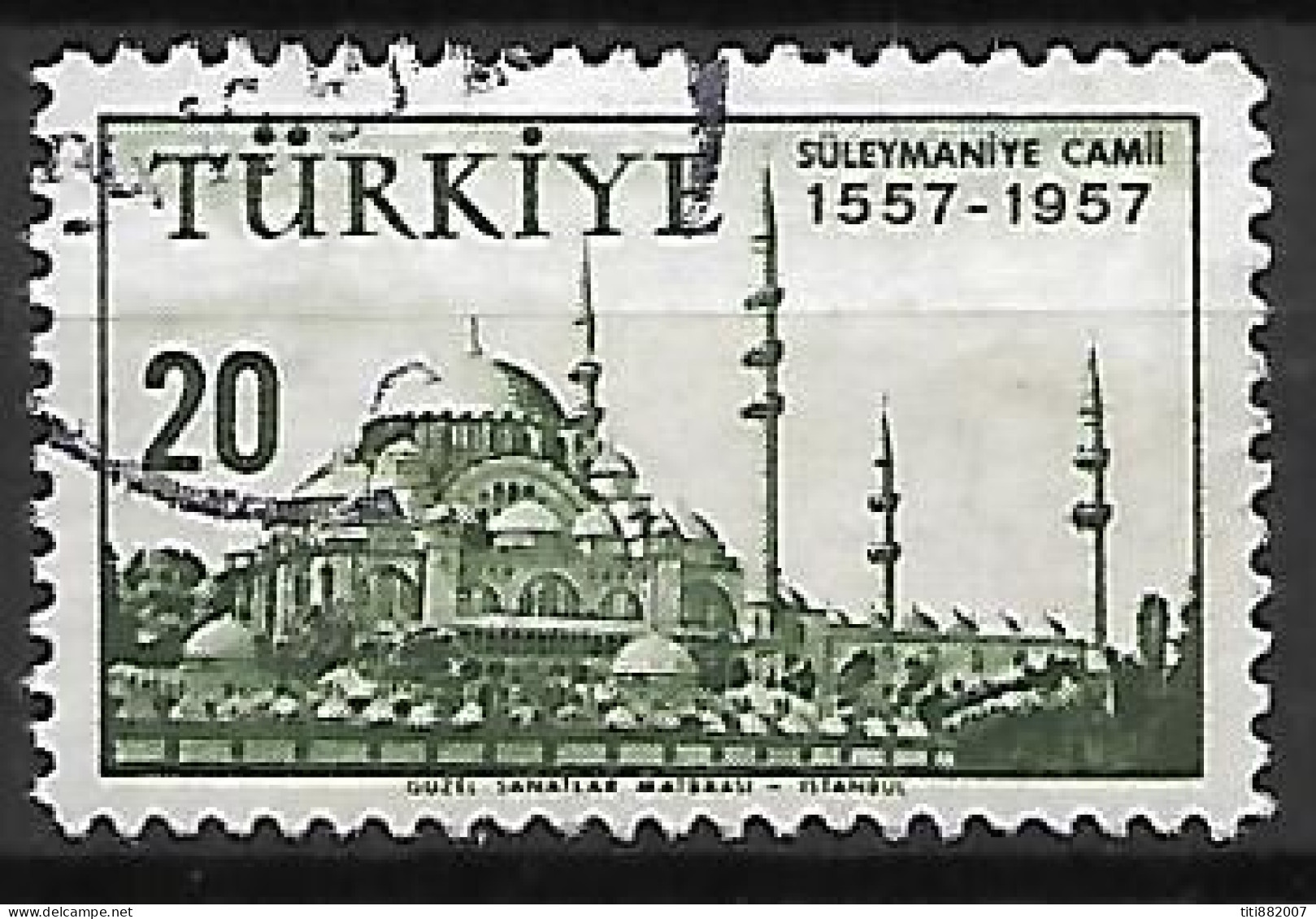 TURQUIE    -   1957 .  Y&T N° 1331 Oblitéré  . - Oblitérés