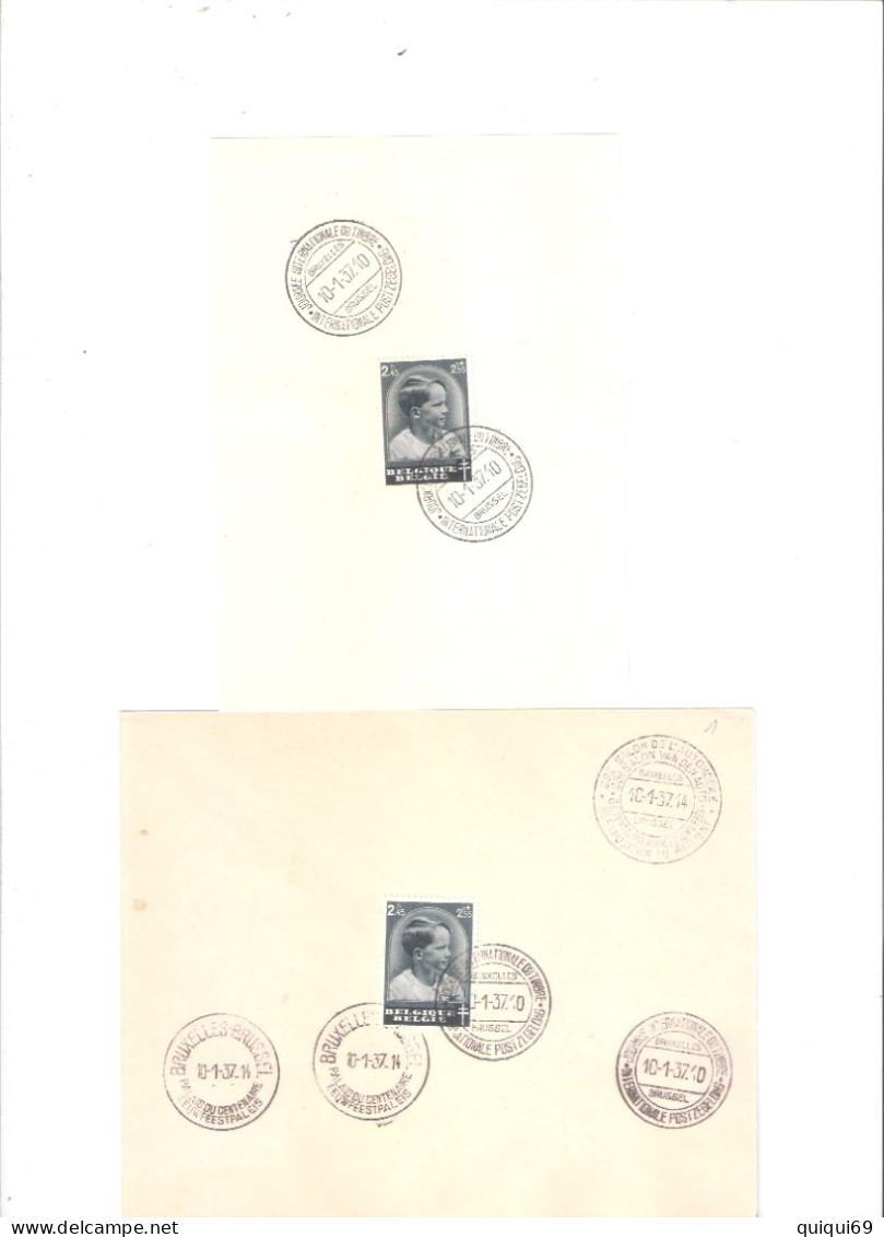 Lot Timbres Sur Documents 3 Scans - Gedenkdokumente