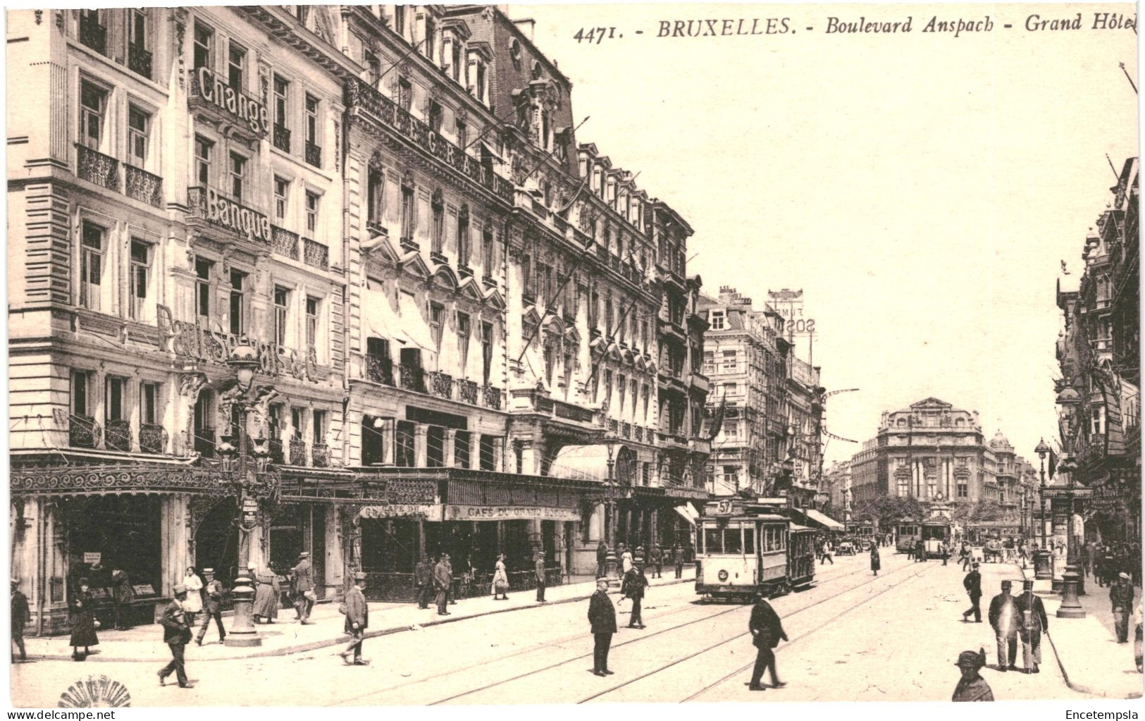 CPA Carte Postale Belgique Bruxelles Boulevard Anspach  Grand Hôtel  VM78899 - Prachtstraßen, Boulevards