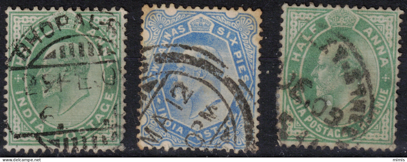 INDE  Empire            1882-1900   N° 46-58-61-74 Oblitérés - 1882-1901 Empire