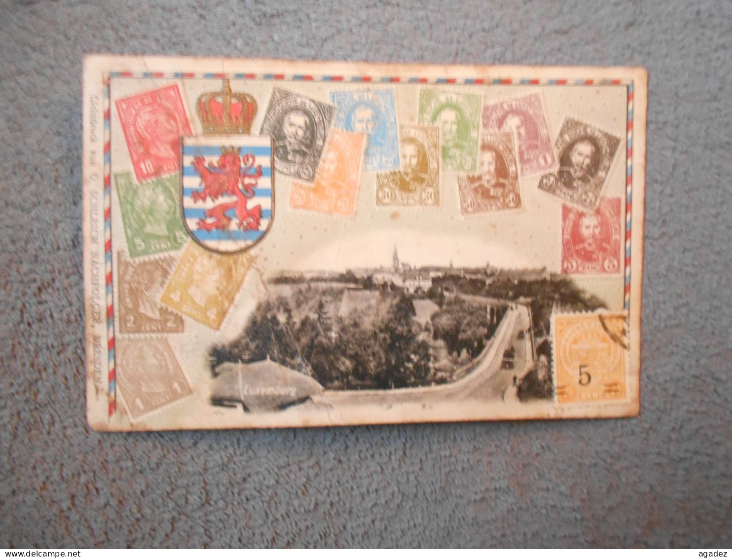 CPA Representaion  Timbres Luxembourg - Briefmarken (Abbildungen)