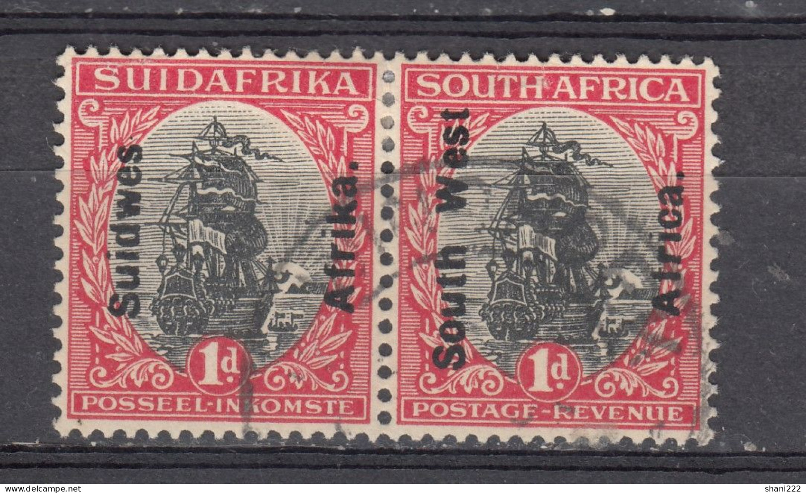 South West Africa - 1927 - 1 D. Vf Used Pair (e-713) - Südwestafrika (1923-1990)