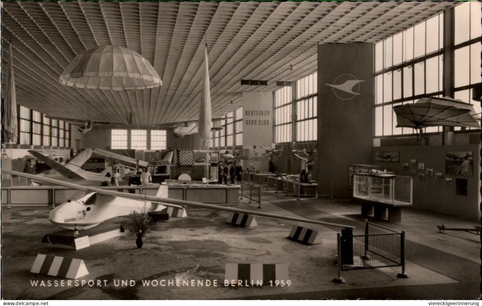! 1959 Ansichtskarte Berlin, Messe, Segelflugzeug, Glider, Ausstellung - 1946-....: Ere Moderne