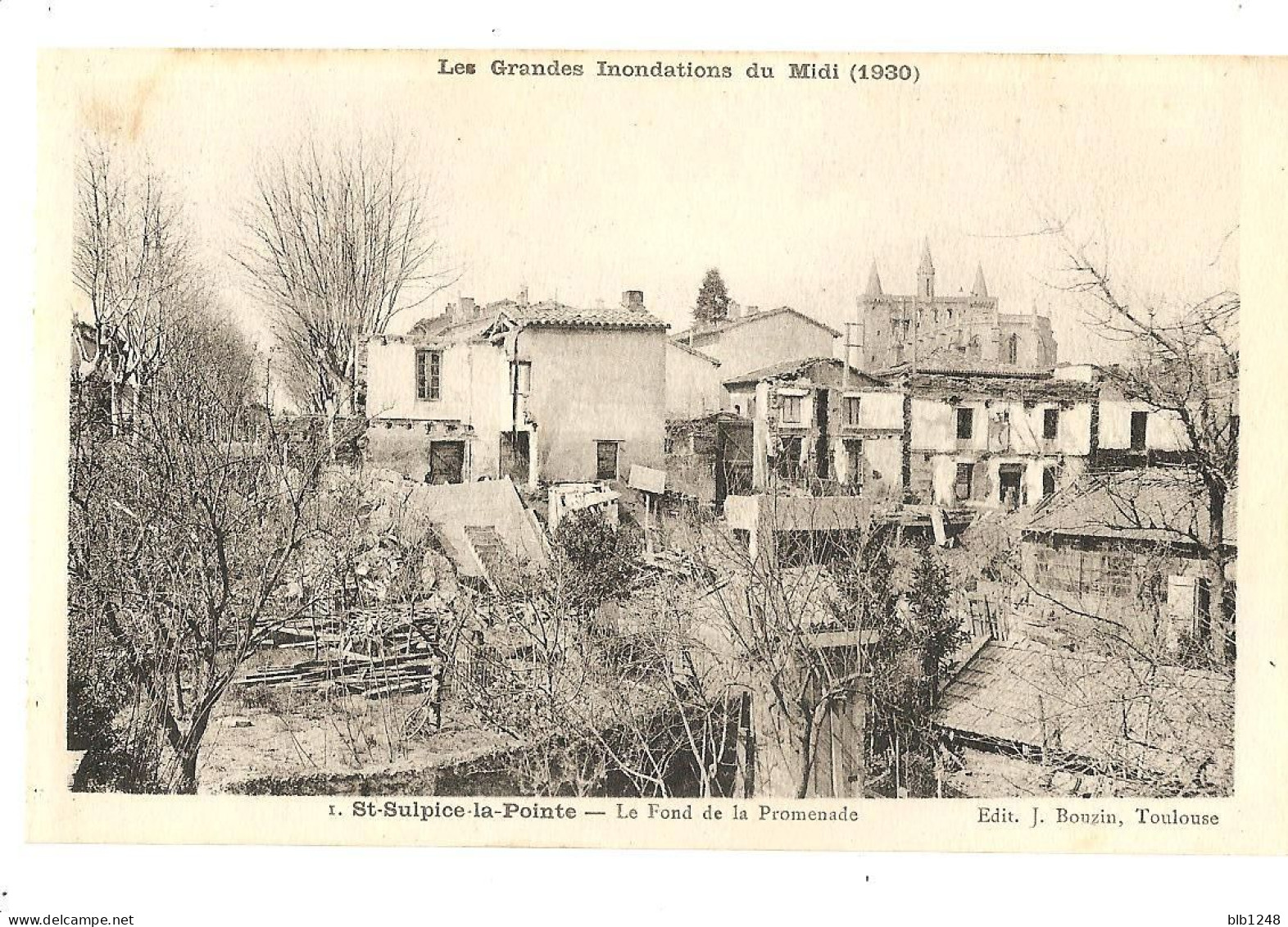 [81] Tarn > ST SULPICE  Le Fond De La Promenade Inondations De 1930 - Saint Sulpice