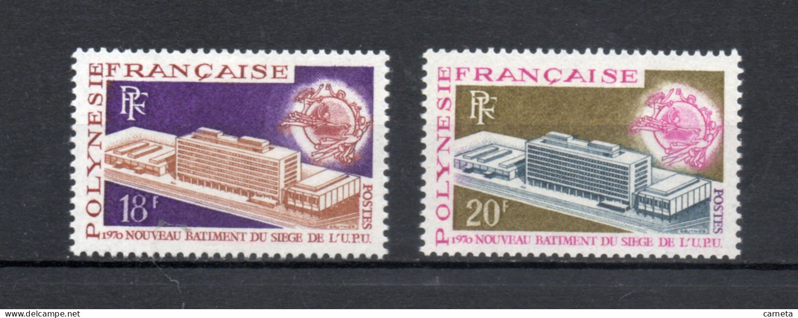 POLYNESIE  N°  80 + 81   NEUFS SANS CHARNIERE COTE  25.00€    UPU - Unused Stamps