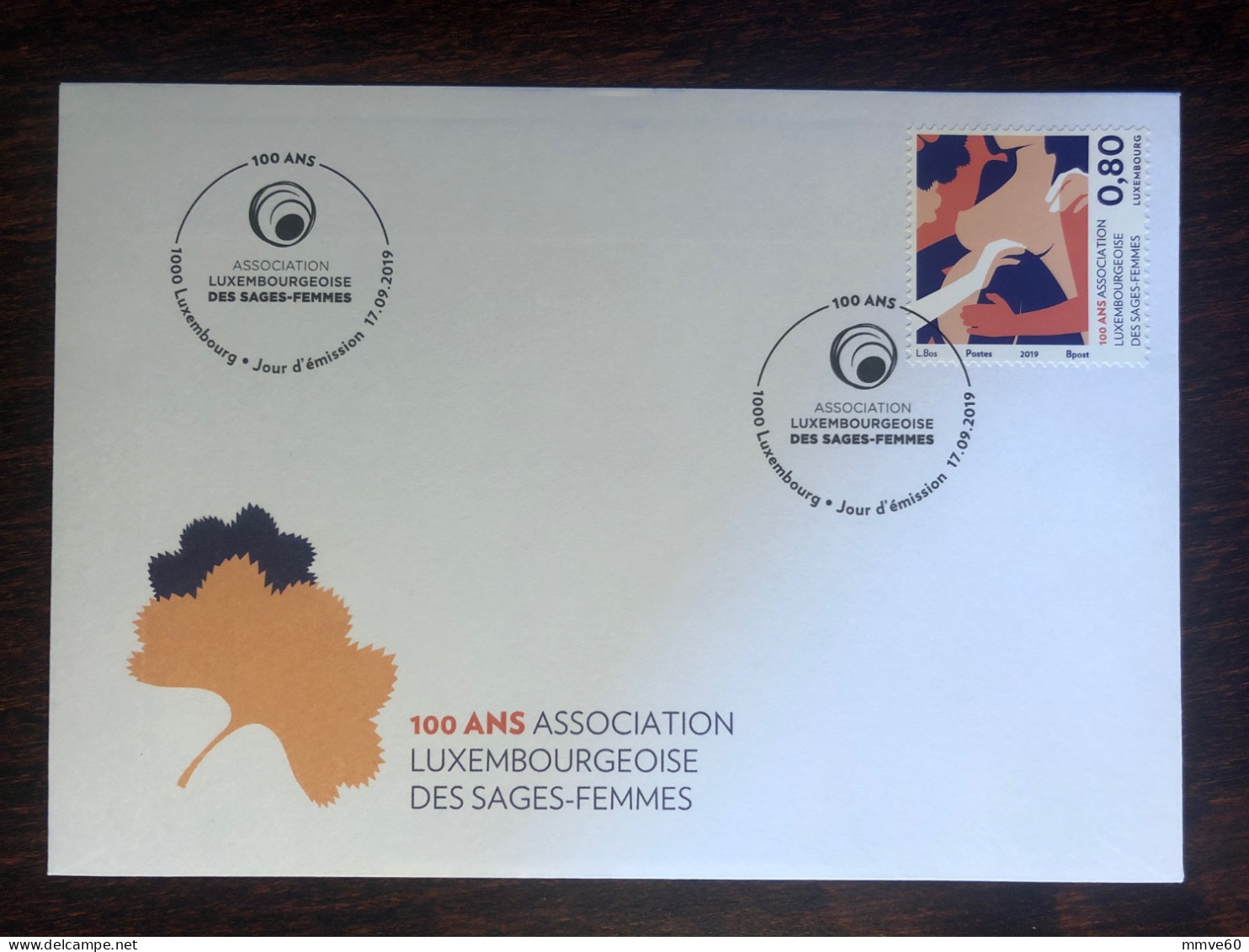 LUXEMBOURG FDC COVER 2019 YEAR MIDWIVES OBSTETRICS HEALTH MEDICINE STAMPS - FDC