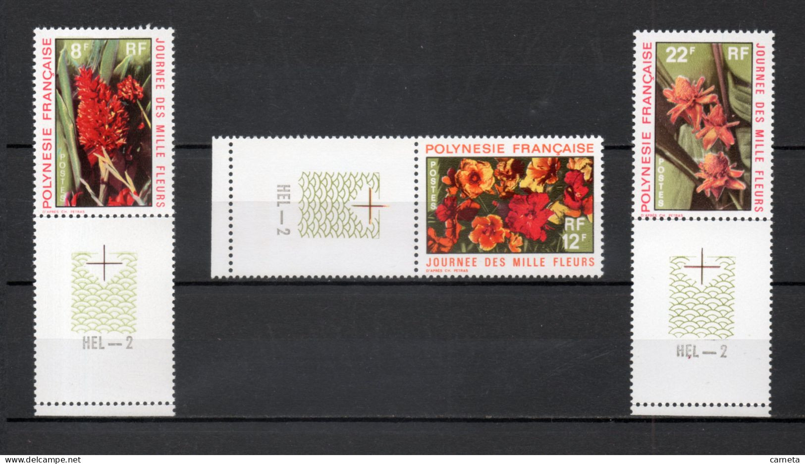 POLYNESIE  N°  83 à 85   NEUFS SANS CHARNIERE COTE  12.80€    FLEURS - Neufs