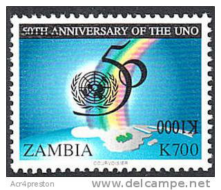 Zm0939a Zambia 2004, SG939a, INVERTED K1,000 Surcharge On K700 UNO - Zambie (1965-...)