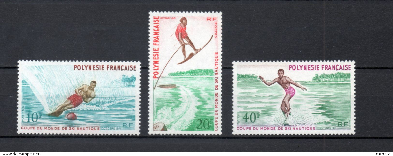 POLYNESIE  N°  86 à 88   NEUFS SANS CHARNIERE COTE  40.00€    SPORT SKI NAUTIQUE - Unused Stamps