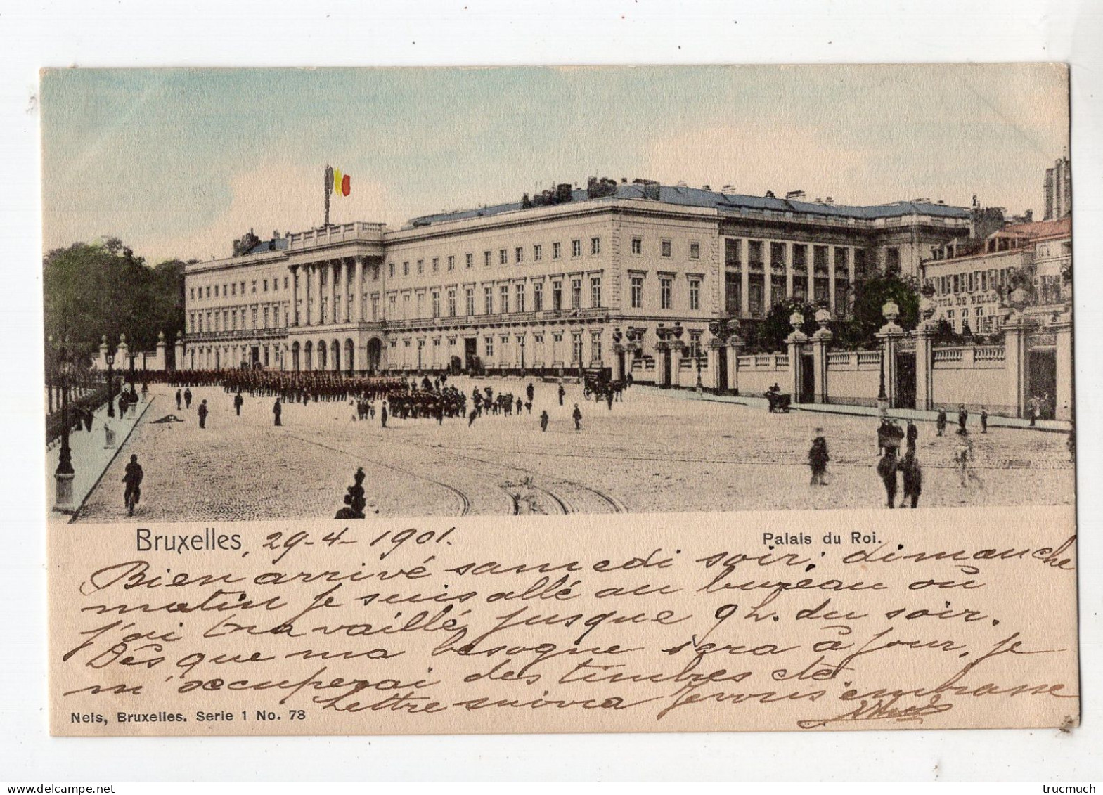 NELS Série 1 N° 73 - BRUXELLES - Palais Du Roi  *colorisée* - Lotes Y Colecciones