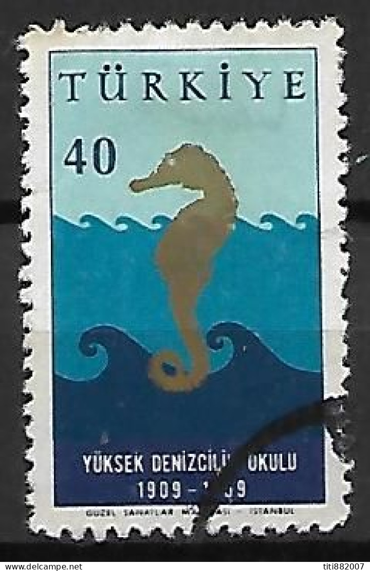 TURQUIE    -   1959 .  Y&T N° 1445 Oblitéré  .  Hippocampe - Oblitérés