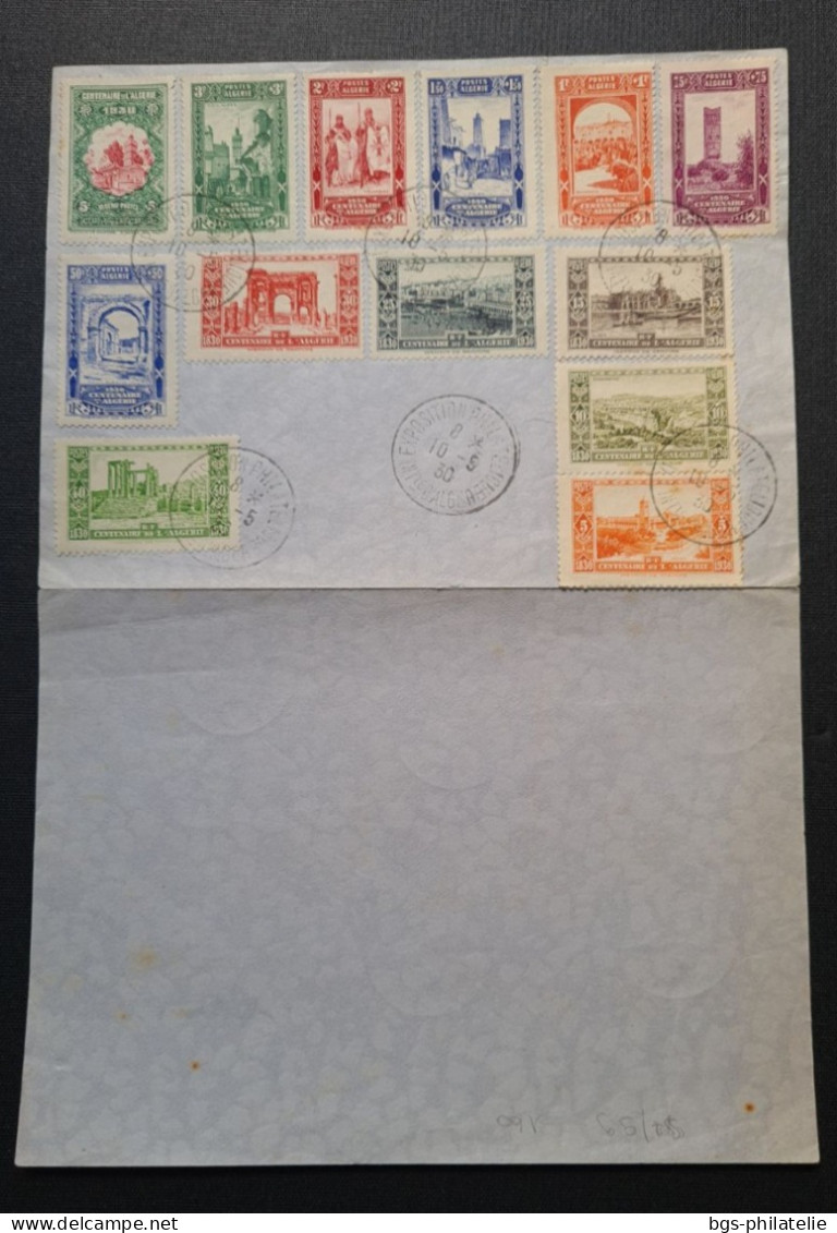 Algérie,  Série De Timbres Numéros 87 à 99 Sur Enveloppe Ouverte. - Algérie (1962-...)