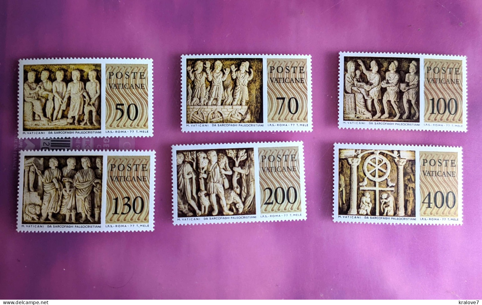 VATICAN ART SARCOPHAGES  MNH HOLY ROMAN ART - Unused Stamps