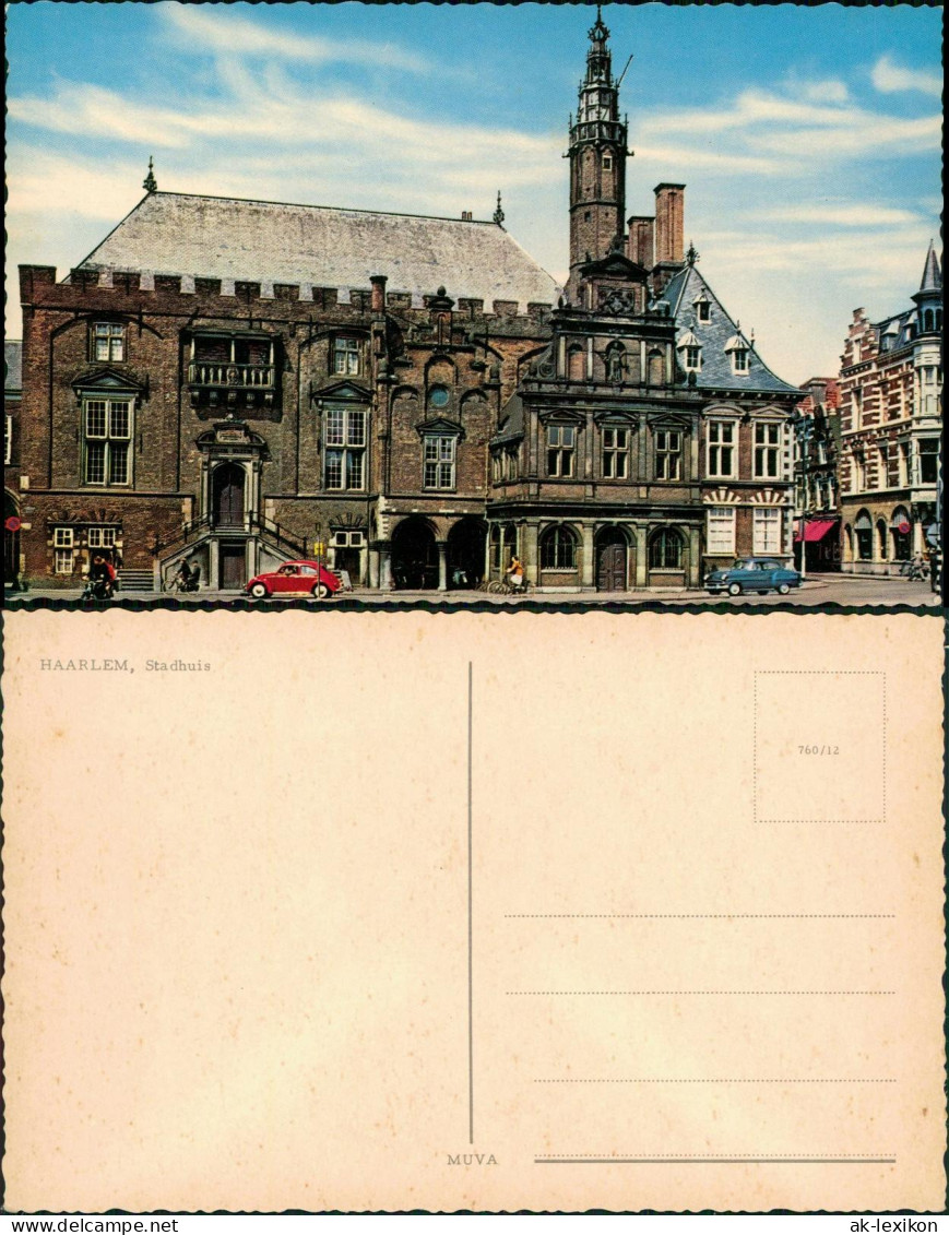 Postkaart Haarlem Ortsansicht, Stadhuis, VW Käfer 1960 - Haarlem