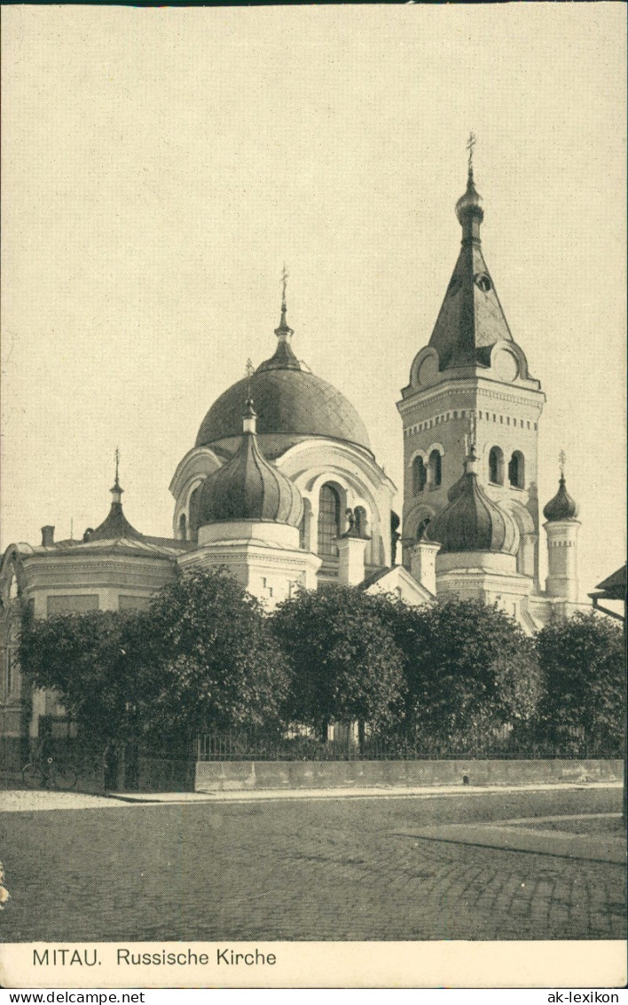 Postcard Mitau Jelgava Елгава Russische Kirche 1915 - Letonia