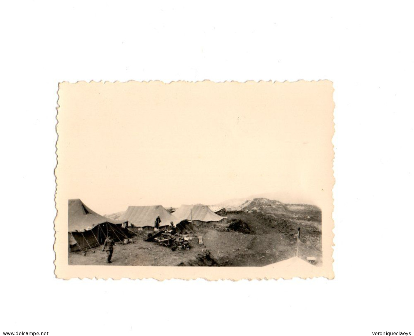 Photo Ancienne Campement Militaire  C1/4 - 1939-45