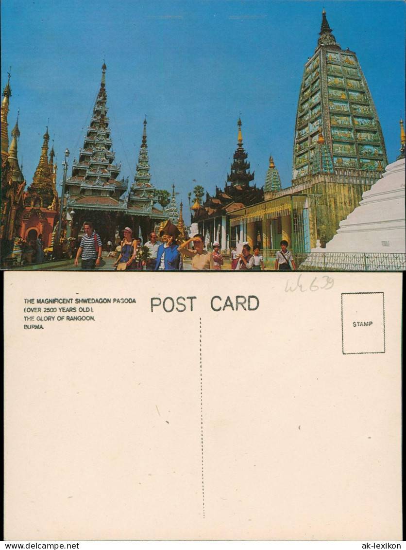 Postcard Myanmar SHWEDAGON PAGODA GLORY OF RANGOON, Pagode Tempel 1970 - Myanmar (Burma)