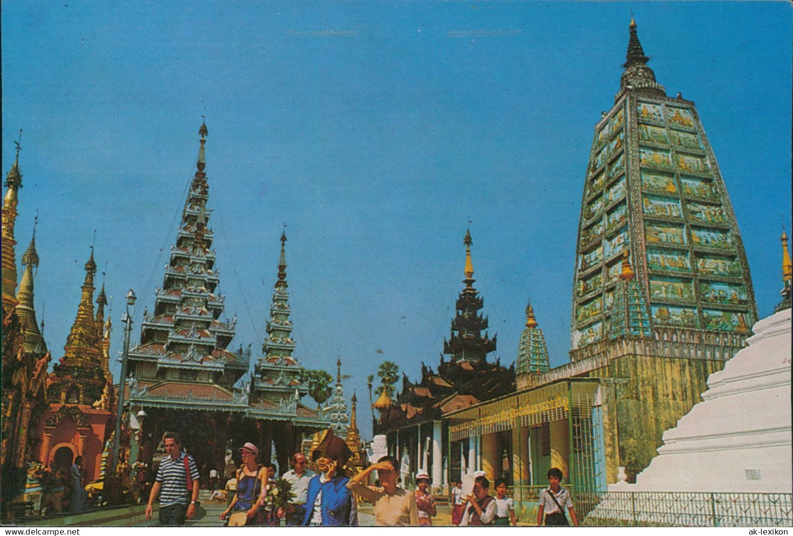 Postcard Myanmar SHWEDAGON PAGODA GLORY OF RANGOON, Pagode Tempel 1970 - Myanmar (Burma)