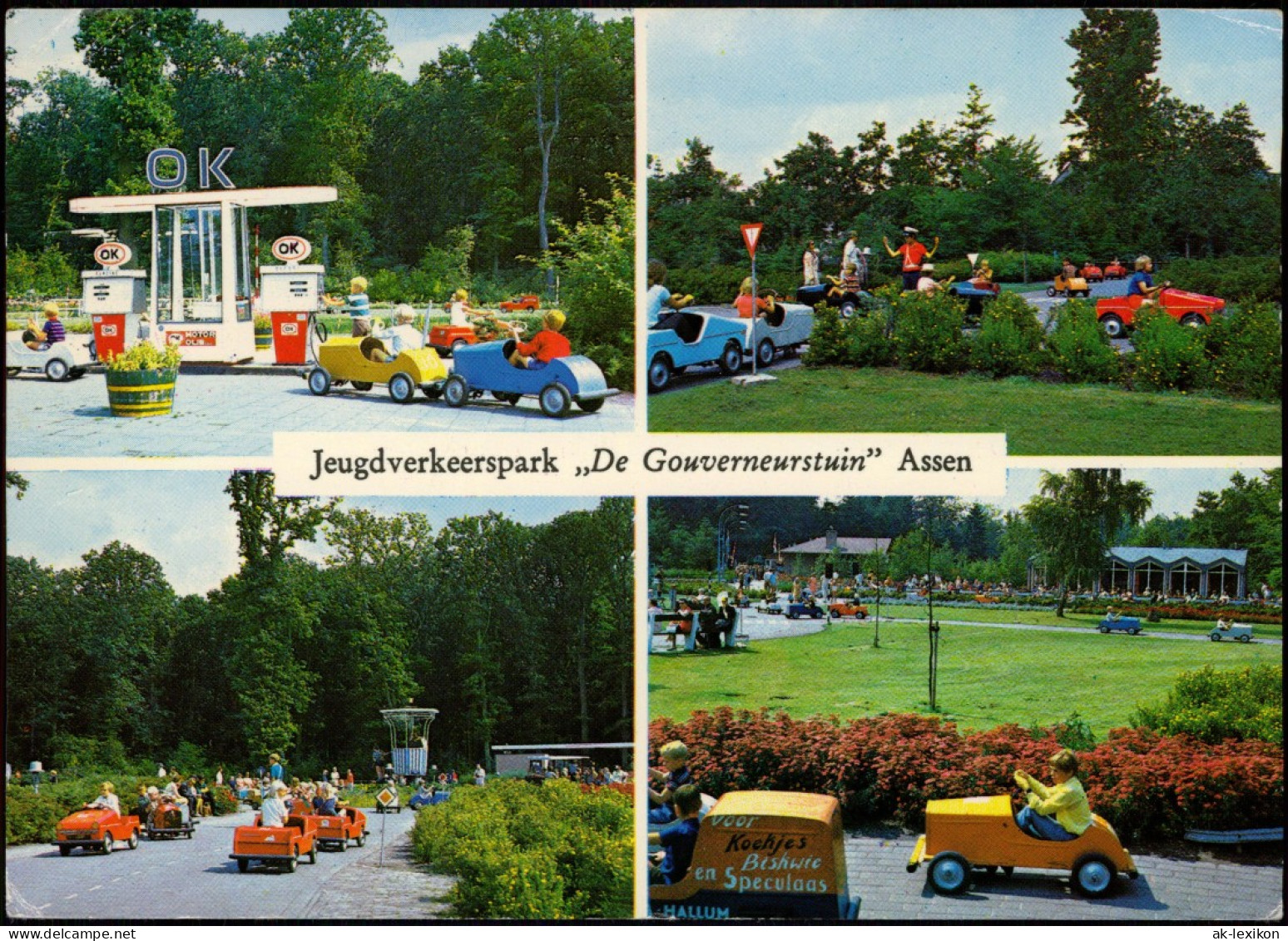 Assen Jeugdverkeerspark DE GOUVERNEURSTUIN, Kinder Park Mehrbild-AK 1977 - Assen