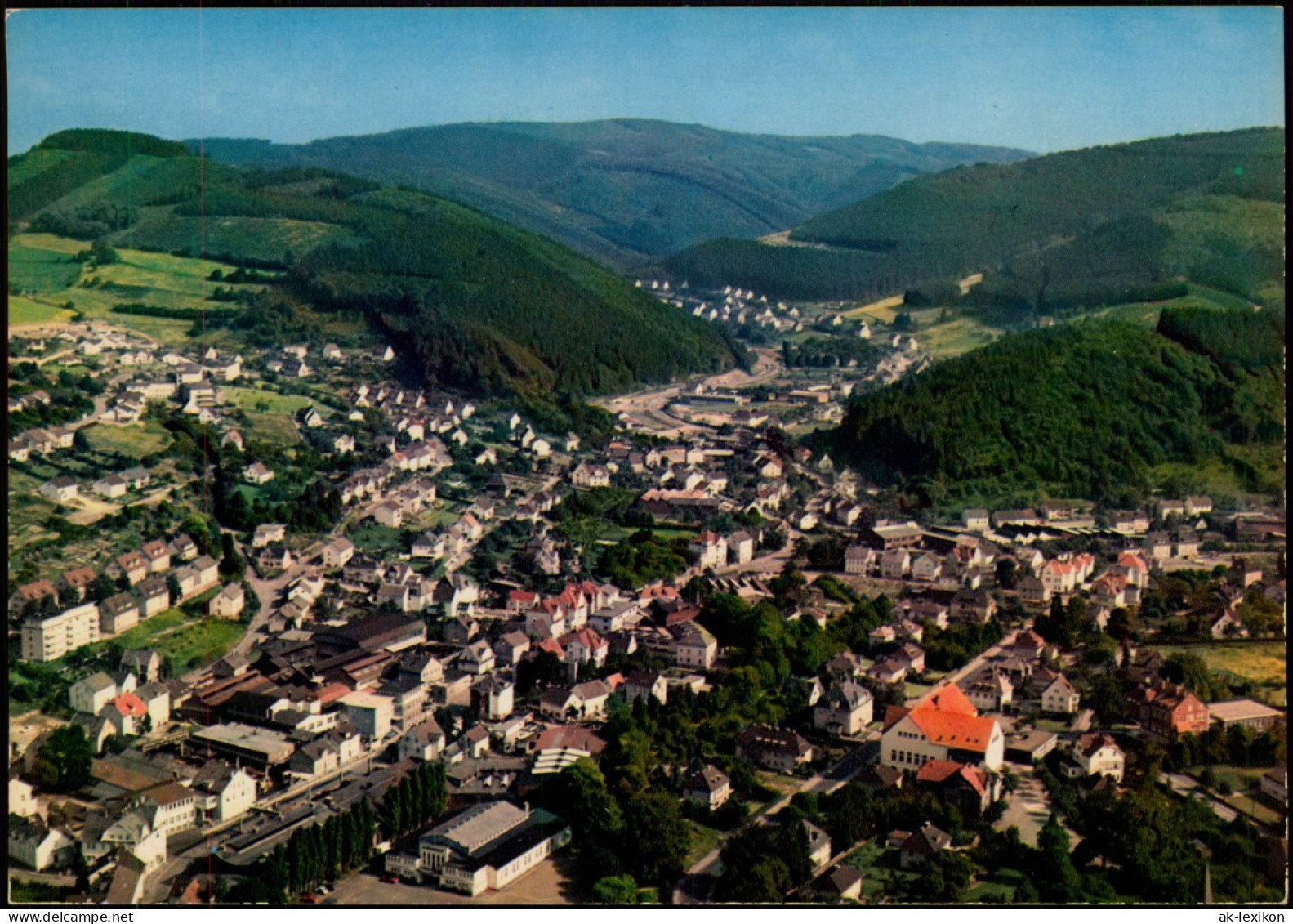 Ansichtskarte Plettenberg Luftbild Blick Zum Grünetal 1970 - Plettenberg