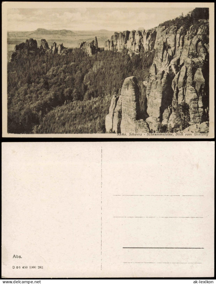 Bad Schandau Sachs. Schweiz Schrammsteine, Blick Vom Gratweg 1930 - Bad Schandau