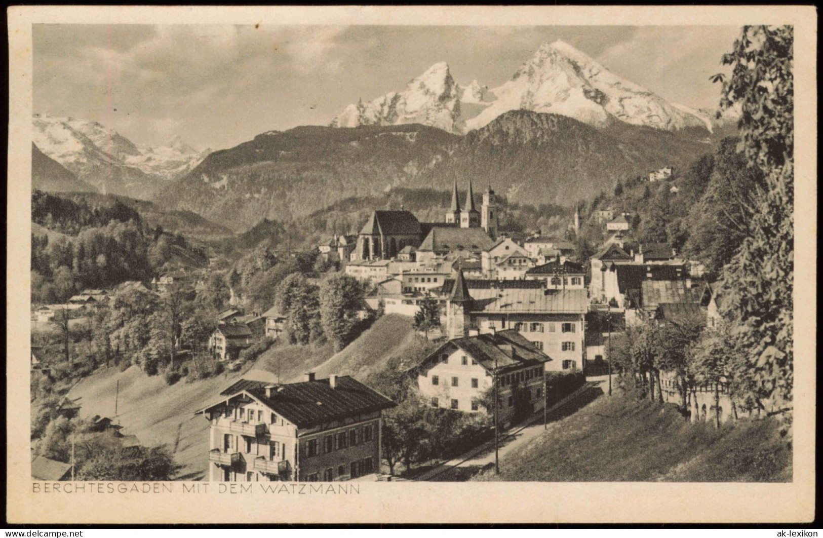 Berchtesgaden Umland-Ansicht Blick Zum Watzmann Und Dem Steinernem Meer 1940 - Berchtesgaden