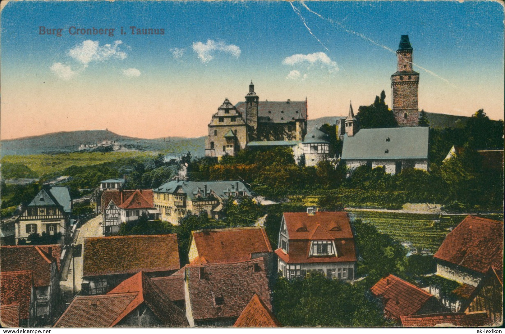 Ansichtskarte Kronberg / Cronberg (Taunus) Burg Cronberg I. Taunus 1927 - Kronberg