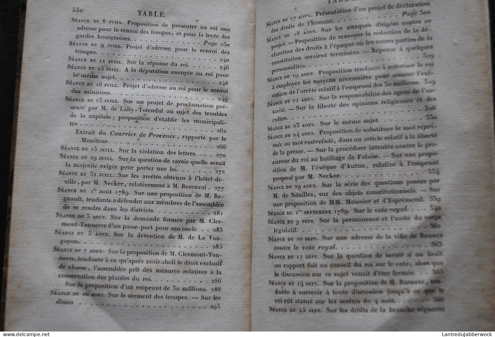 Discours et opinions de Mirabeau Notice historique sur sa vie par M. Barthe Avocat T1 SEUL Chez Kleffer et Caunes 1820