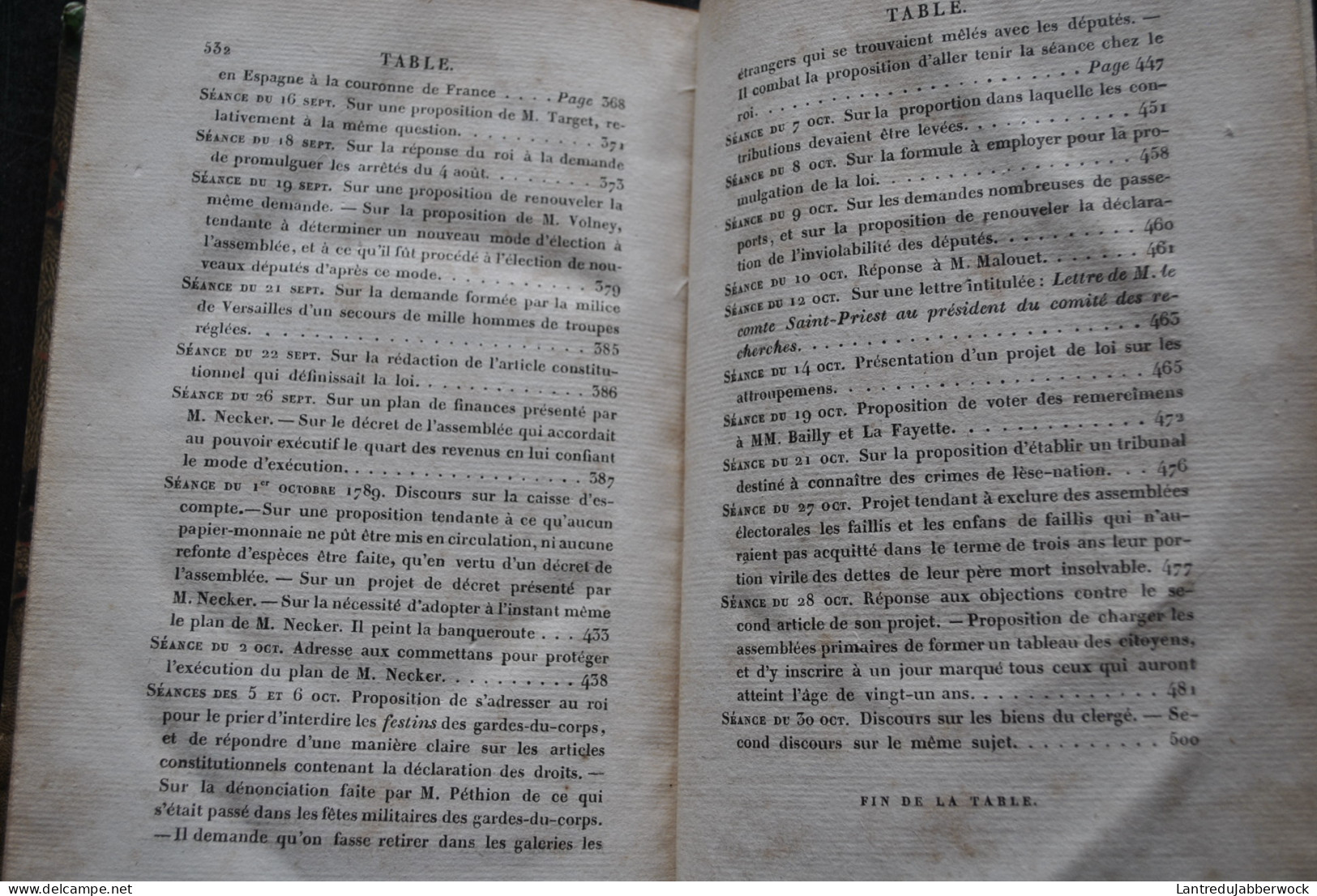 Discours et opinions de Mirabeau Notice historique sur sa vie par M. Barthe Avocat T1 SEUL Chez Kleffer et Caunes 1820