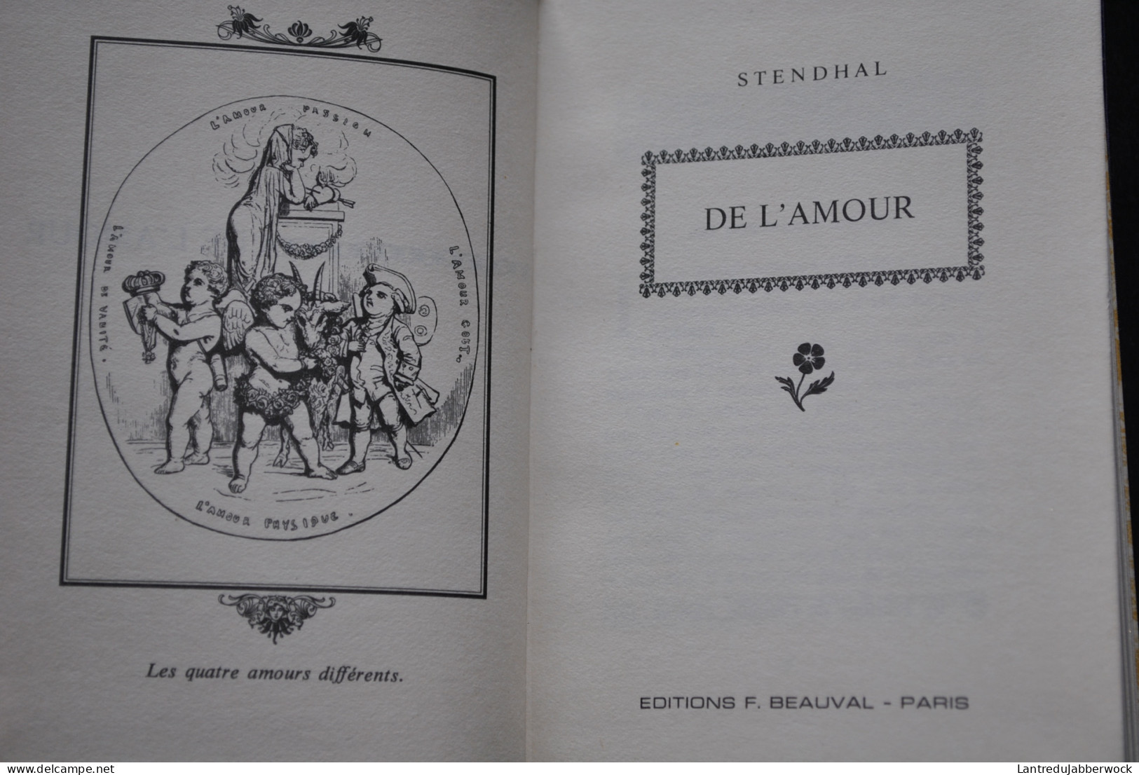 Coffret de 4 petits livres de Villiers de l'Isle Adam Stendhal Ovide et Pensées sur l'amour par Albert Demazière BEAUVAL