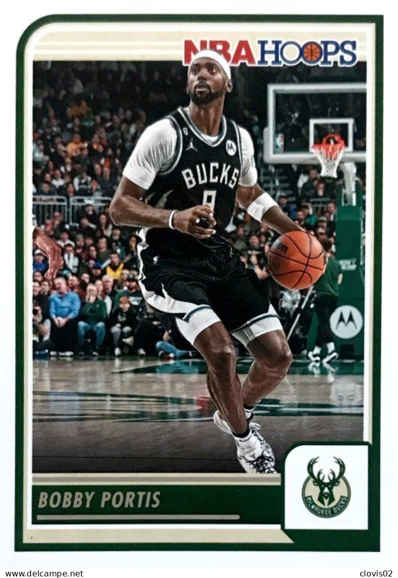 202 Bobby Portis - Milwaukee Bucks - Carte Panini 2023-2024 NBA Hoops Base Cards - Sonstige & Ohne Zuordnung