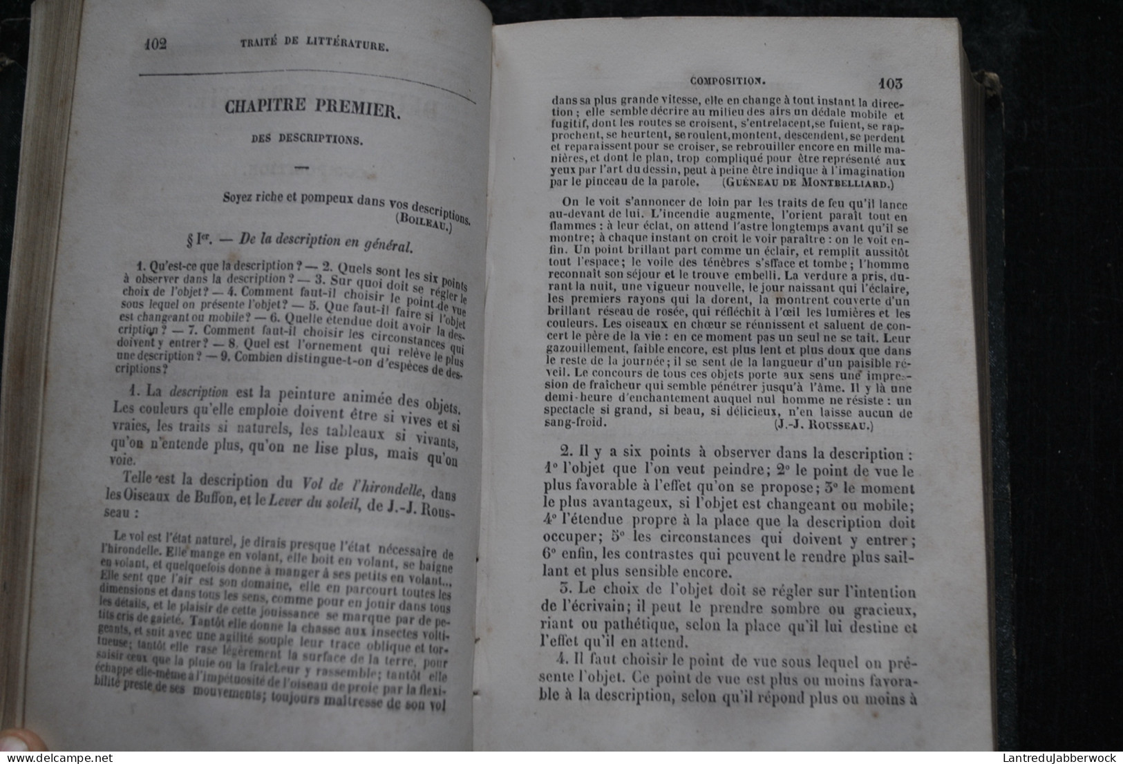 LEFRANC Traité Théorique Et Pratique De Littérature Rédigé Spécialement Pour Les Communautés Religieuses 1849 7è Ed. - Religion