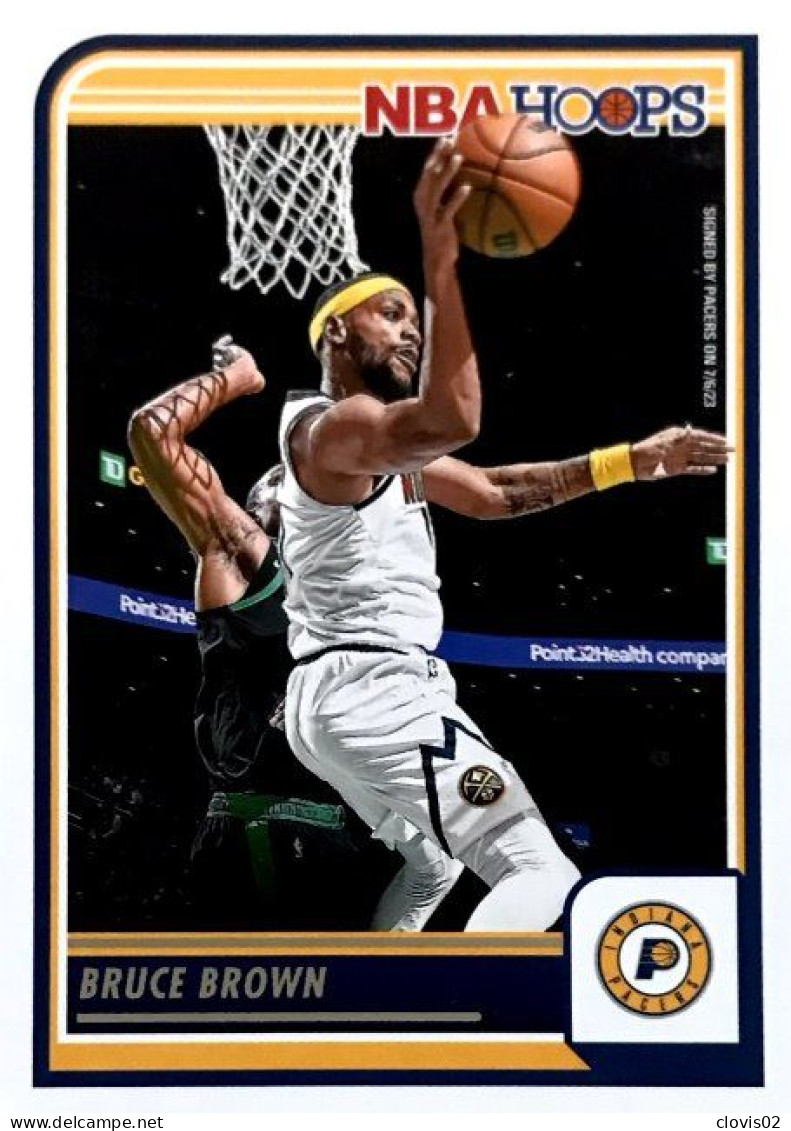 204 Bruce Brown - Indiana Pacers - Carte Panini 2023-2024 NBA Hoops Base Cards - Altri & Non Classificati