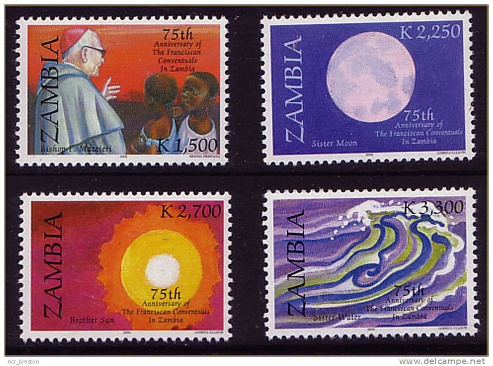 Zm1011 Zambia 2006, SG1011-1014, 75th Anniv Of Franciscans In Zambia  MNH - Zambie (1965-...)