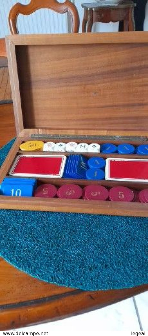 Ancien Coffret De Jeux Bois Précieux - Boxes