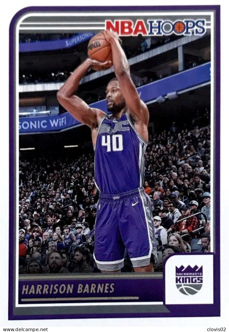223 Harrison Barnes - Sacramento Kings - Carte Panini 2023-2024 NBA Hoops Base Cards - Sonstige & Ohne Zuordnung