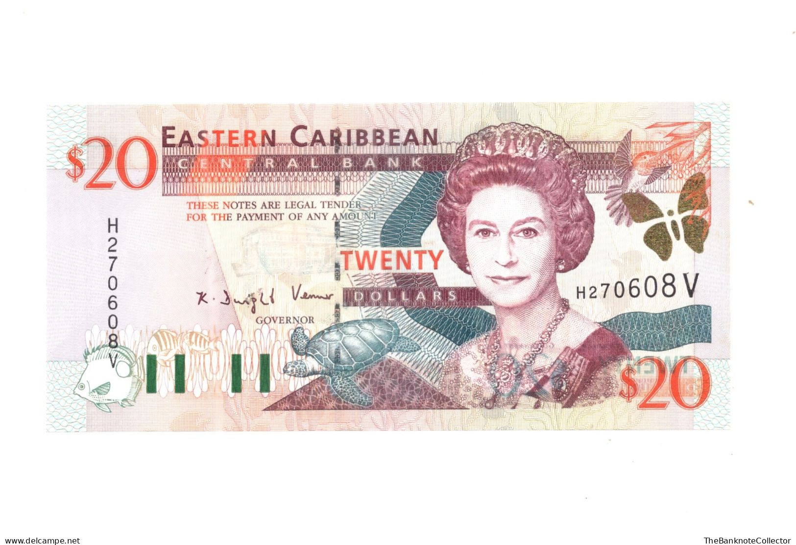 Eastern Caribbean Central Bank 20 Dollars ND 2003 QEII P-44v UNC - Caribes Orientales