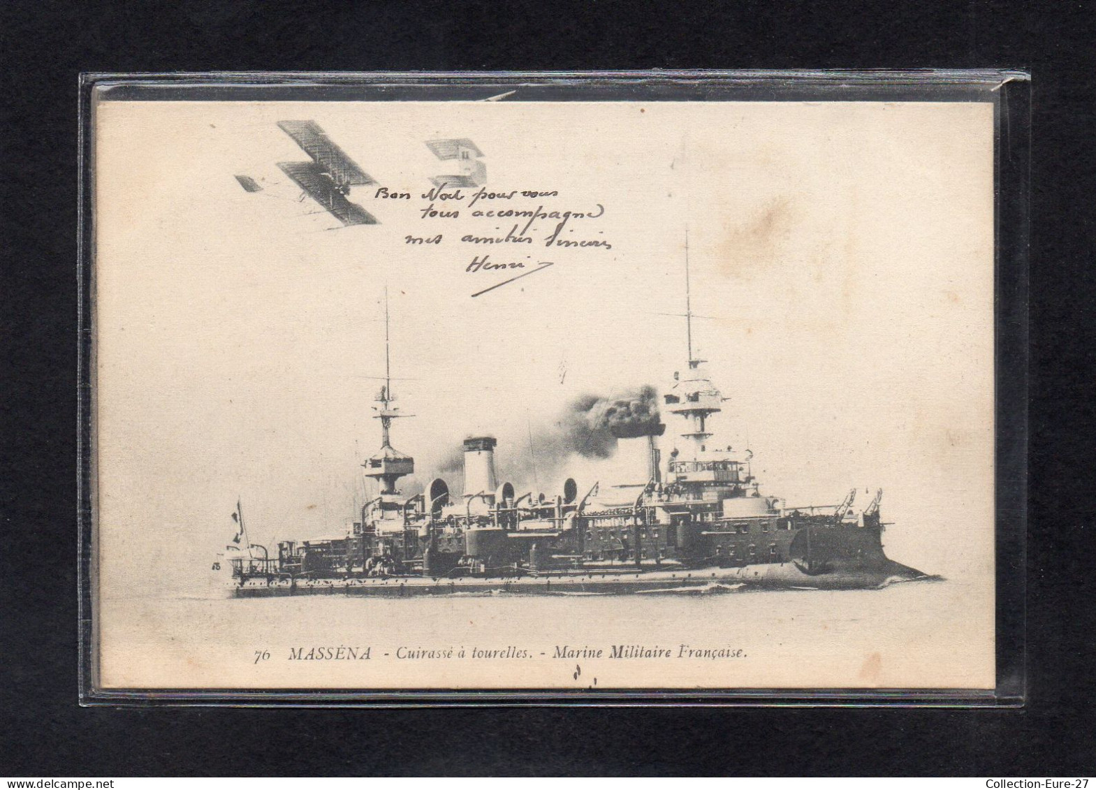 (24/03/24) THEME BATEAU-CPA MASSENA - CUIRASSE A TOURELLES - Warships