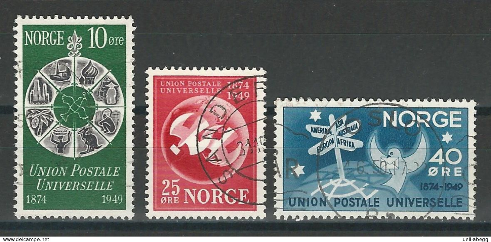 Norwegen Mi 344-46 O - Oblitérés